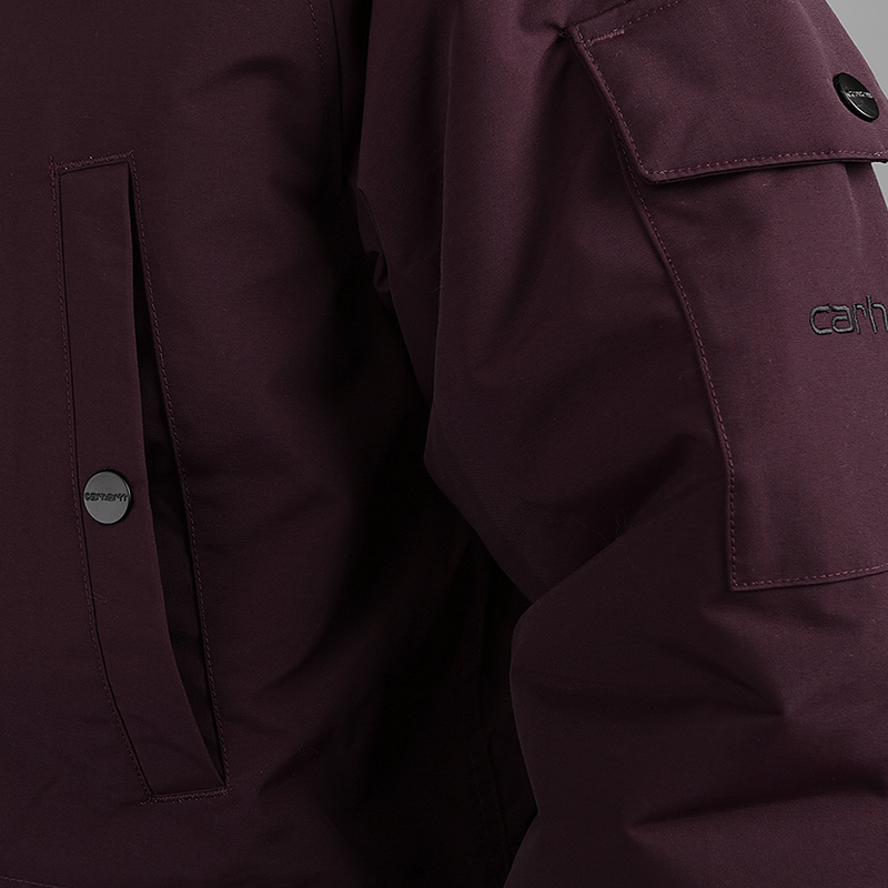 мужская бордовая куртка Carhartt WIP Anchorage Parka I021866-black - цена, описание, фото 3
